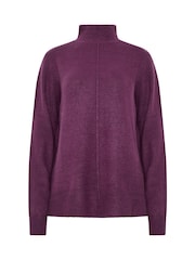 Long Tall Sally Purple Turtle Neck Knitted Jumper - Image 5 of 6
