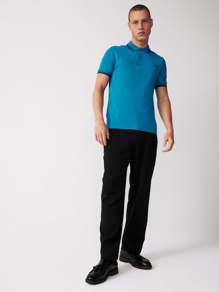 Fred Perry Mens Twin Tipped 100% Cotton Polo Shirt - Image 2 of 9