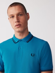 Fred Perry Mens Twin Tipped 100% Cotton Polo Shirt - Image 3 of 9