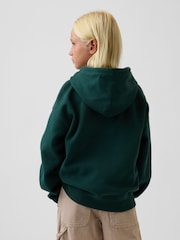 Gap Green Check Vintage Soft Relaxed Logo Hoodie (4-13yrs) - Image 2 of 4