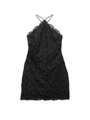 Victoria's Secret Black Flowering Vines Broderie Dressing Slip - Image 3 of 4
