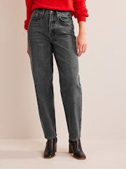 Boden Black High Rise Tapered 100% Cotton Jeans - Image 1 of 5