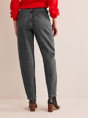 Boden Black High Rise Tapered 100% Cotton Jeans - Image 2 of 5