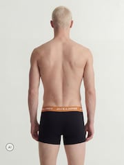 JACK & JONES Black Trunks with Coloured Waistband 5 Pack - Image 4 of 7