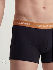 JACK & JONES Black Trunks with Coloured Waistband 5 Pack - Image 5 of 7