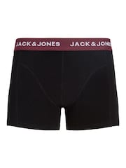 JACK & JONES Black Trunks with Coloured Waistband 5 Pack - Image 7 of 7