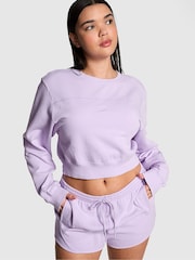 Victoria's Secret PINK Pastel Lilac Purple Fleece Sweatshirt - Image 1 of 4