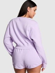 Victoria's Secret PINK Pastel Lilac Purple Fleece Sweatshirt - Image 2 of 4