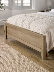 Julian Bowen Oak Effect Sydney Rattan Effect Bookcase Bed - Image 4 of 9