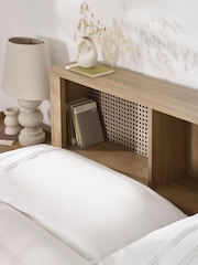 Julian Bowen Oak Effect Sydney Rattan Effect Bookcase Bed - Image 5 of 9