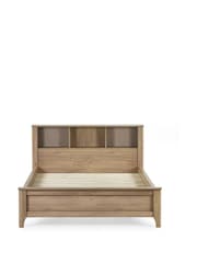 Julian Bowen Oak Effect Sydney Rattan Effect Bookcase Bed - Image 8 of 9
