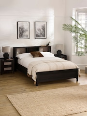 Julian Bowen Black Ash Sydney Rattan Effect Bookcase Bed - Image 1 of 9