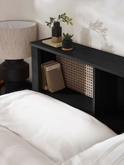 Julian Bowen Black Ash Sydney Rattan Effect Bookcase Bed - Image 5 of 9