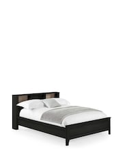Julian Bowen Black Ash Sydney Rattan Effect Bookcase Bed - Image 7 of 9