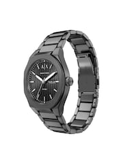 Armani Exchange Grey Sync Three-Hand Day-Date Stainless Steel Watch - Image 6 of 8