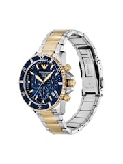 Emporio Armani Gold World Explorer Solar-Powered Chronograph Stainless Steel Watch - Image 3 of 5