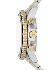 Emporio Armani Gold World Explorer Solar-Powered Chronograph Stainless Steel Watch - Image 4 of 5