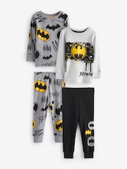 Batman Yellow/Black Snuggle 100% Cotton Pyjamas 2 Pack (12mths-10yrs) - Image 4 of 6