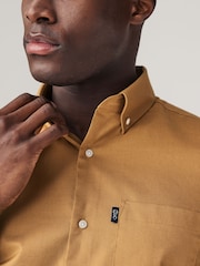 Sand Brown Regular Fit Easy Iron Button Down Oxford Shirt - Image 4 of 7