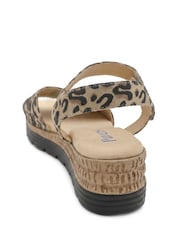 Pavers Animal Wide Fit Wedge Heel Memory Foam Sandals - Image 2 of 5