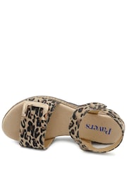 Pavers Animal Wide Fit Wedge Heel Memory Foam Sandals - Image 4 of 5