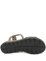 Pavers Animal Wide Fit Wedge Heel Memory Foam Sandals - Image 5 of 5
