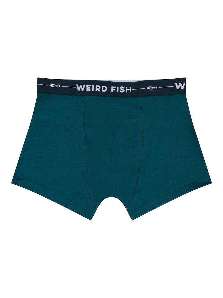 Weird Fish Dark Blue Ashridge Boxer Shorts 3 Pack - Image 2 of 4 Weird Fish Dark Blue Ashridge Boxer Shorts 3 Pack - Image 2 of 4