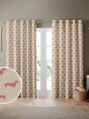 Emily Bond Pink Peggy Made to Measure 100% Cotton Curtains - Image 1 of 9