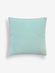 Teal Blue 45 x 45cm Soft Velour Cushion - Image 3 of 5