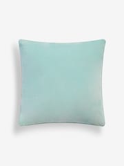 Teal Blue 45 x 45cm Soft Velour Cushion - Image 4 of 5