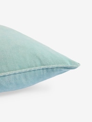 Teal Blue 45 x 45cm Soft Velour Cushion - Image 5 of 5