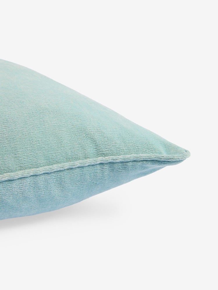 Teal Blue 45 x 45cm Soft Velour Cushion - Image 5 of 5
