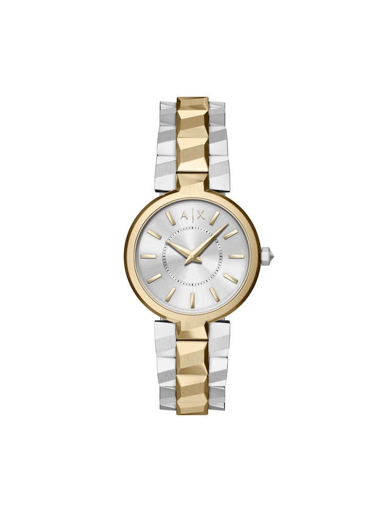 Armani Exchange Gold Audora Two-Hand Stainless Steel Watch - Image 1 of 7 Armani Exchange Gold Audora Two-Hand Stainless Steel Watch - Image 1 of 7