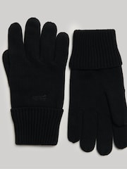 Negro - Guantes de punto con logo de Superdry - Imagen 1 de 3
