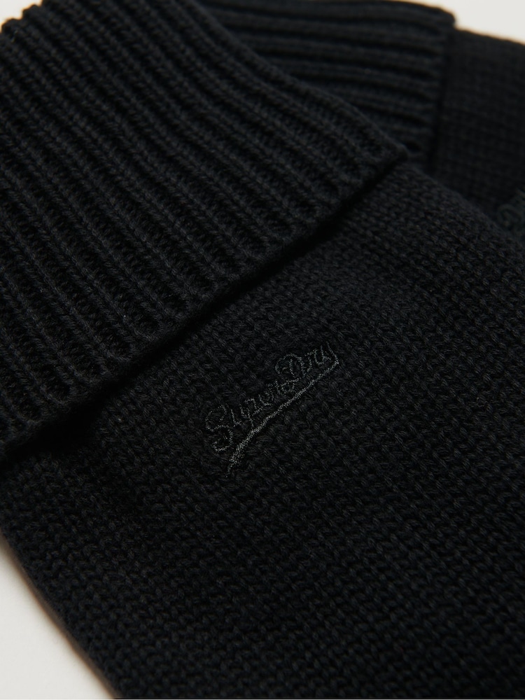 Negro - Guantes de punto con logo de Superdry - Imagen 3 de 3