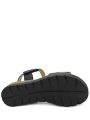 Pavers Black Wide Fit Wedge Heel Memory Foam Sandals - Image 3 of 3