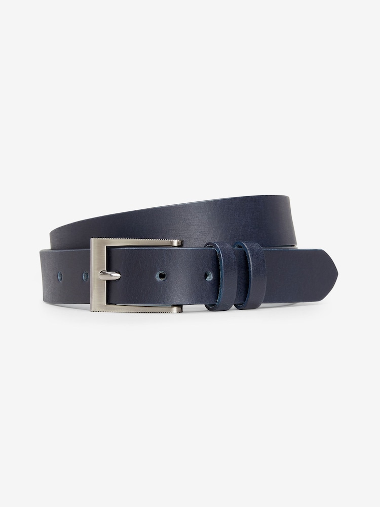 Navy Blue Leather Belt - Image 2 of 4