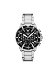 Emporio Armani Silver World Explorer Solar-Powered Chronograph Stainless Steel Watch - Image 1 of 5