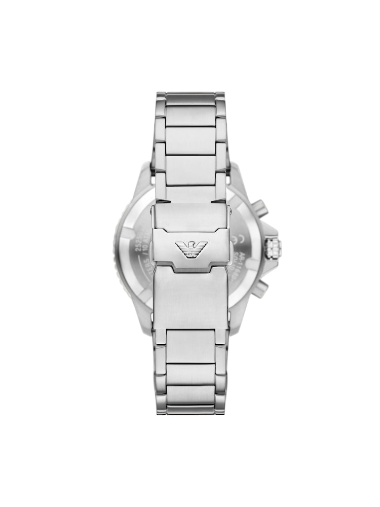 Emporio Armani Silver World Explorer Solar-Powered Chronograph Stainless Steel Watch - Image 2 of 5