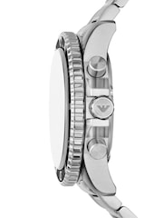 Emporio Armani Silver World Explorer Solar-Powered Chronograph Stainless Steel Watch - Image 3 of 5