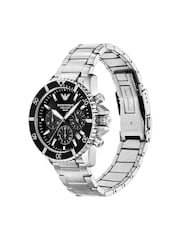 Emporio Armani Silver World Explorer Solar-Powered Chronograph Stainless Steel Watch - Image 4 of 5