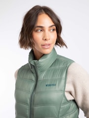 Weird Fish Green Atissa Lightweight Padded Gilet - Image 4 of 7