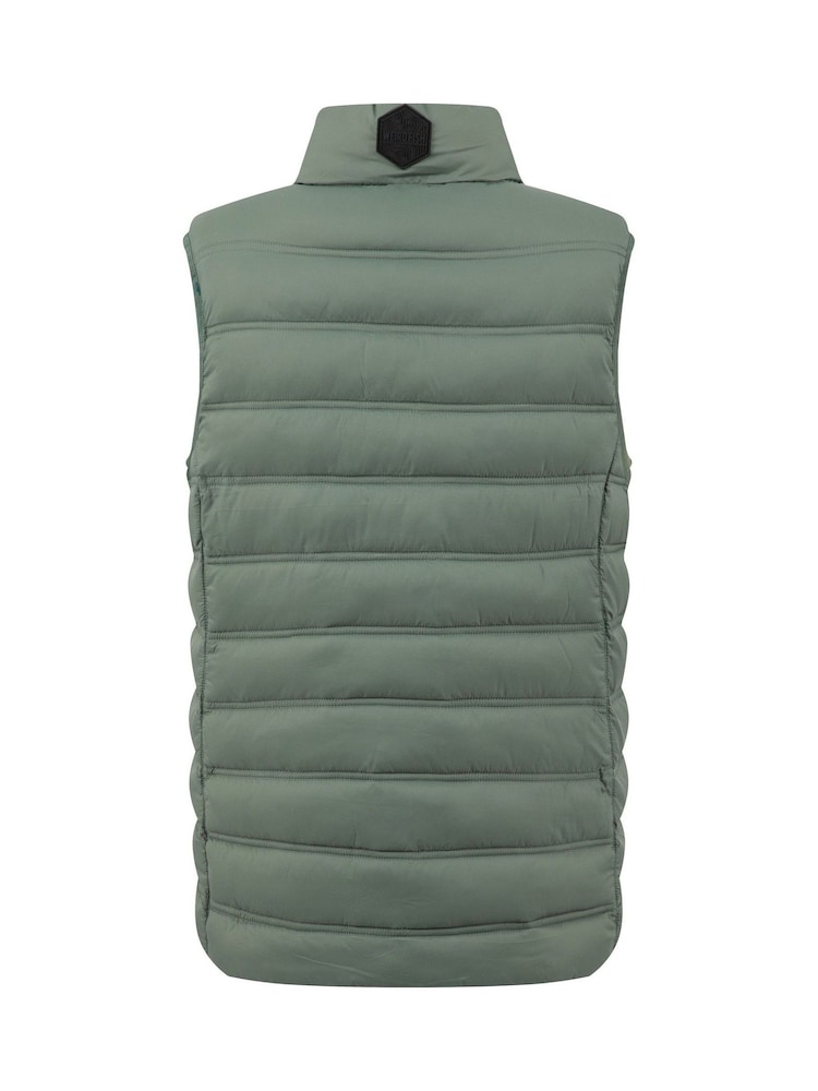 Weird Fish Green Atissa Lightweight Padded Gilet - Image 7 of 7 Weird Fish Green Atissa Lightweight Padded Gilet - Image 7 of 7