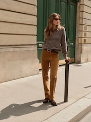 BHOEM Taupe Brown Polo Tape Jumper - Image 4 of 4