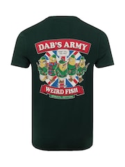 Grün - Weird Fish Dabs Army Artist T-Shirt mit Back-Print - Bild 4 von 5