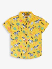 JoJo Maman Bébé Yellow Zebra Print Shirt - Image 1 of 2