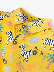 JoJo Maman Bébé Yellow Zebra Print Shirt - Image 2 of 2