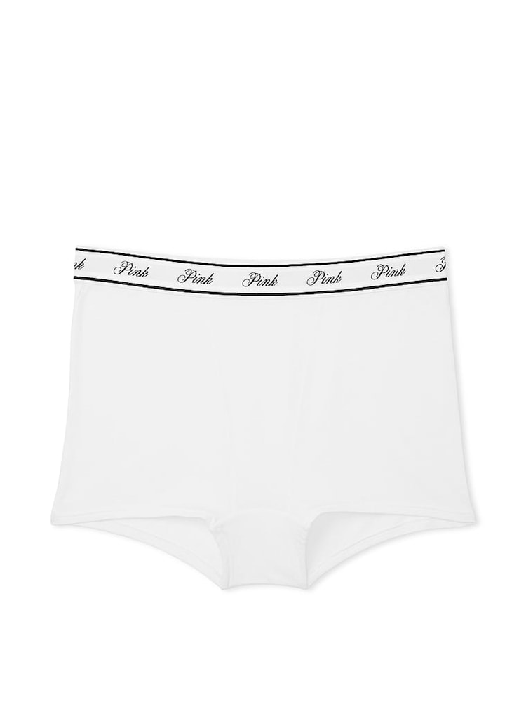 Victoria's Secret PINK Optic White High Waist Cotton Logo Knickers - Image 3 of 3