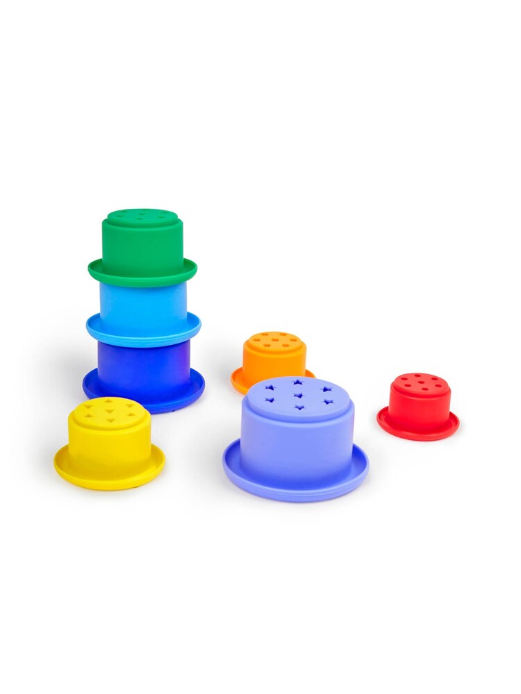 JoJo Maman Bébé Silicone Rainbow Stacking Cups - Image 1 of 3
