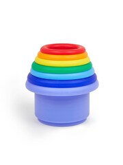 JoJo Maman Bébé Silicone Rainbow Stacking Cups - Image 2 of 3
